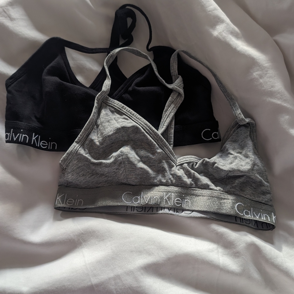 Lot of 2 calvin klein racer back bralettes - s